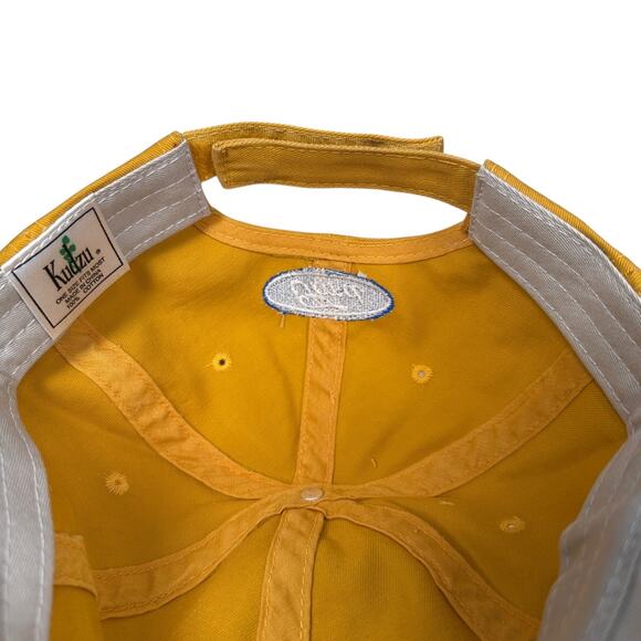 Vintage Ford Outfitters Strapback Dad Hat Burnt Yellow Adult Hook & Loop Cap New - Picture 8 of 9